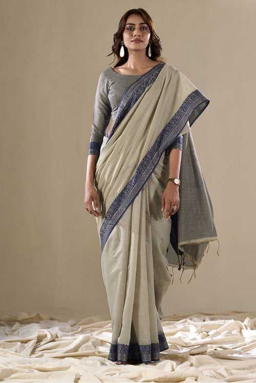 Hillary Grey Handloom Cotton Saree