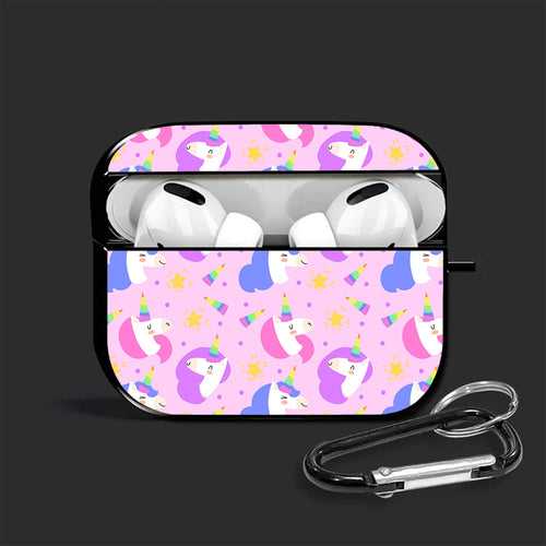 Unicorn Colorful Pattern Airpods Glass Case