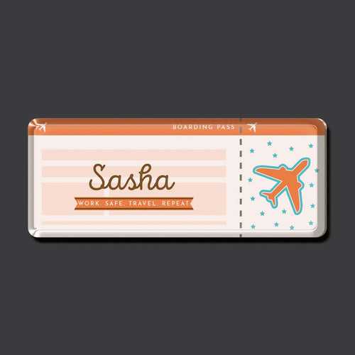 Self-Care Boarding Pass Magnets