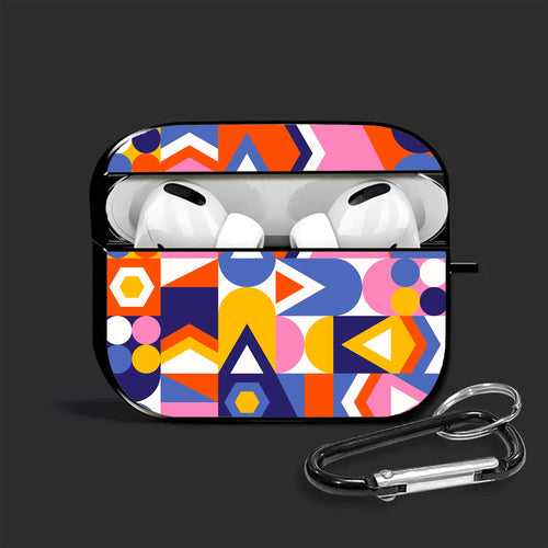 Squarish Pattern Airpods Glass Case