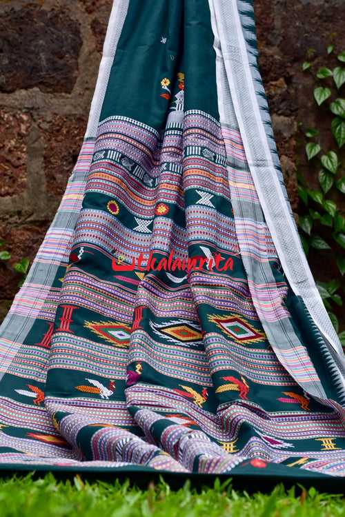 Raveena Green Ganjam Bomkai Cotton Saree