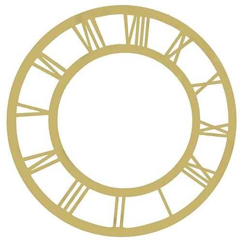 Snoogg Pack of 2 Golden Acrylic Roman Numbers for Clock for Resin Digits for Clock Making in Resin Art, MDF Craft, Decoupage Craft, DIY Craft (8 Inch)