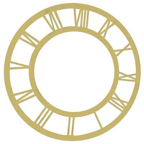 Snoogg Pack of 2 Golden Acrylic Roman Numbers for Clock for Resin Digits for Clock Making in Resin Art, MDF Craft, Decoupage Craft, DIY Craft (10 Inch)