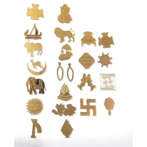 SNOOGG 14 DREAMS (14 Sapna) FULL SET CUTOUT IN GOLD MIRROR ACRYLIC IN SIZE 1 Inch