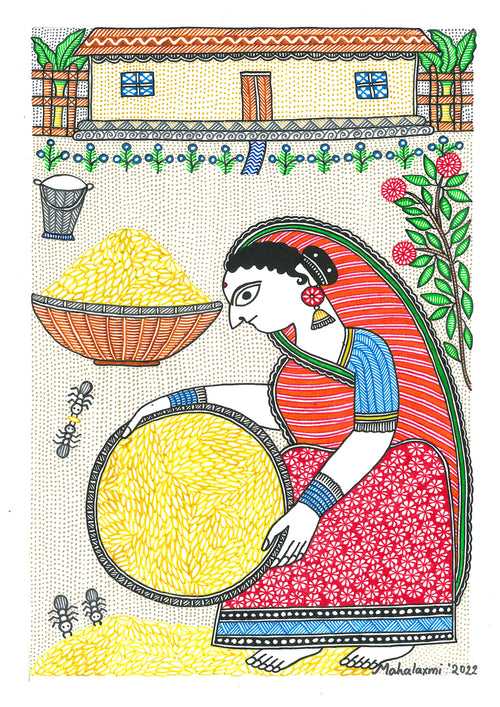 Mithila Art | Winnowing