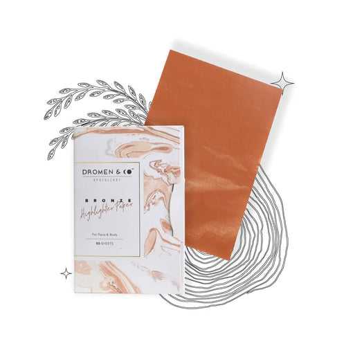 Bronze Highlighter Paper | 100% Pure Pulp and Bronzing Powder