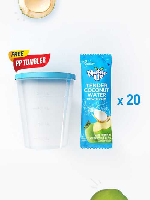 NaturUp Tender Coconut Water Powder Mix (Pack of 20)