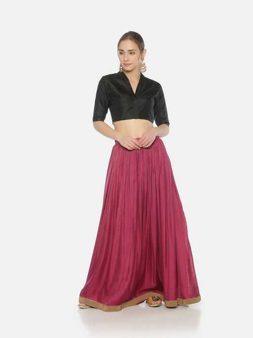 Onion Pink Gathers Lehenga