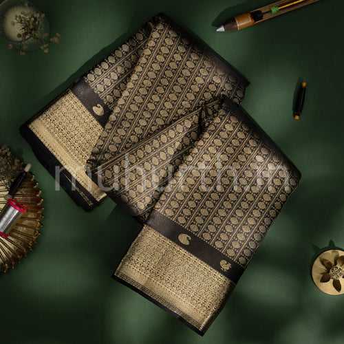 Kanjivaram Black Silk Saree