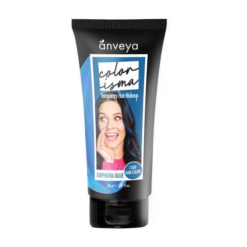 Anveya Colorisma Euphoria Blue One Day One Wash Temporary Hair Color, 30ml