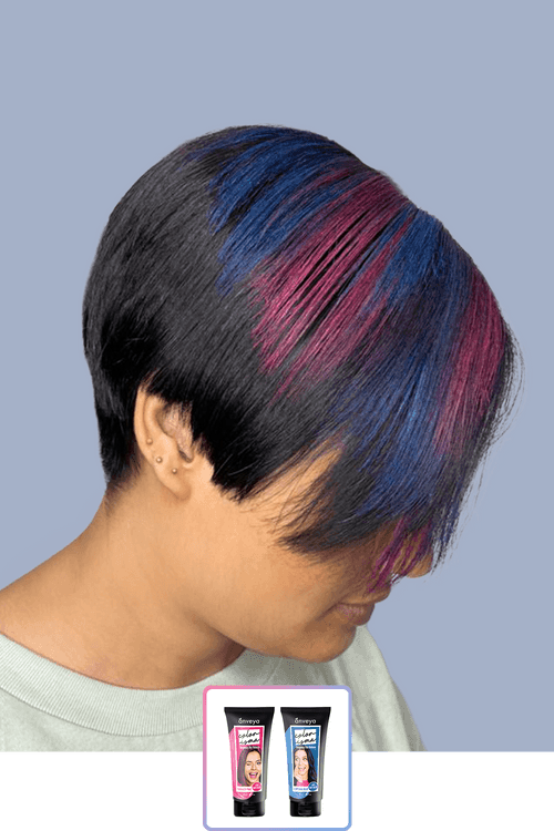 Anveya Euphoria Blue + Summer Pink | Look#43 - Temporary Hair Color