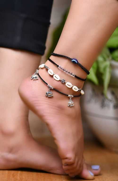 Turkish Evil Eye, Crystal & Elephant Charms Stackables