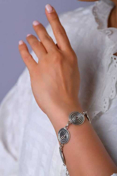 Spiral Silver Bracelet