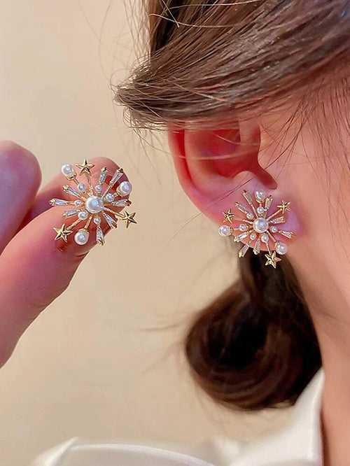 Floral Zircon Studs