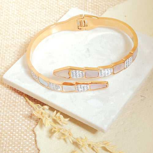 Mother of Pearl Snake Bangle