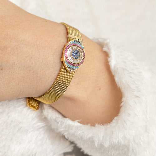Multicolor Evil Eye Watch Belt