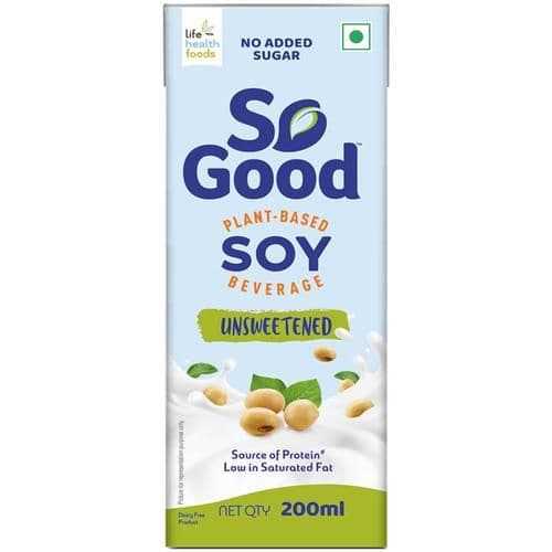 So Good Soy Natural Unsweetened Beverage, 200ml