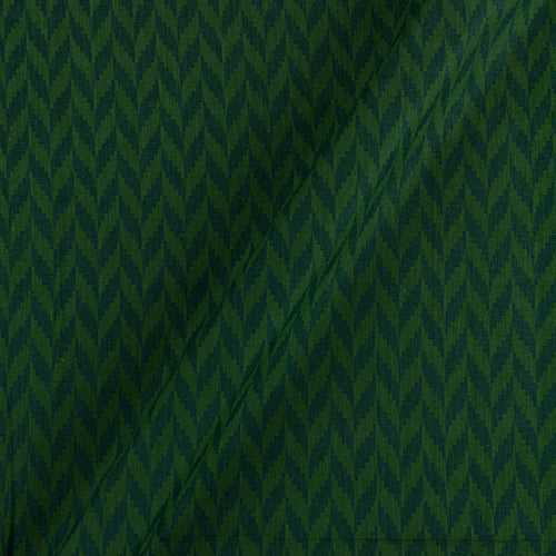 Cotton Jacquard Butti Dark Green Colour 43 Inches Width Washed Fabric