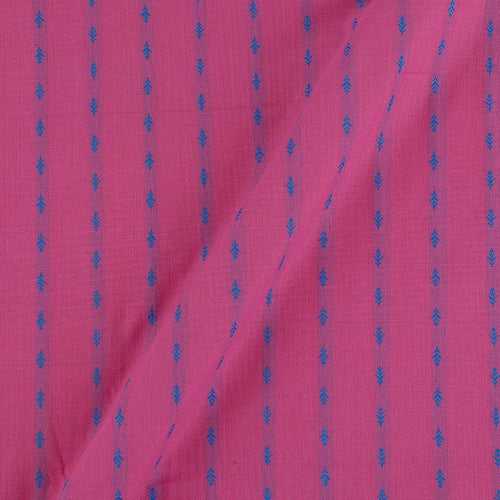 Cotton Jacquard Butti Candy Pink Colour 43 Inches Width Washed Fabric