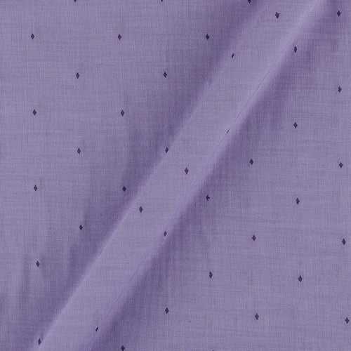 Cotton Jacquard Butti with One Side Plain Border Purple Rose Colour Fabric