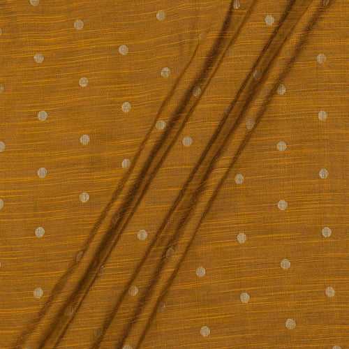 Spun Dupion Bronze Colour Golden Butta 43 Inches Width Fabric Cut of 0.85 Meter