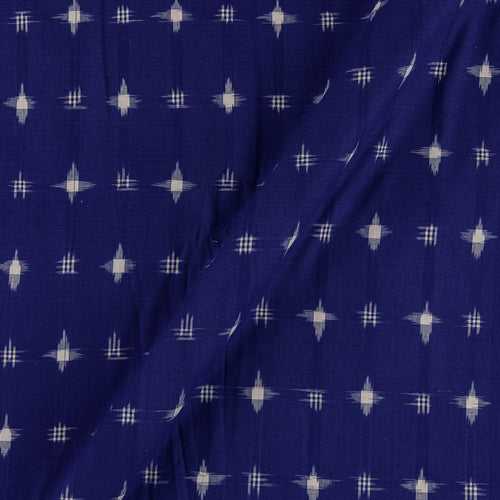 Handloom Cotton Purple Blue Colour Double Ikat Fabric