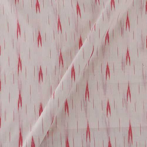 Cotton Off White Colour Bhagalpuri Ikat Washed Fabric Cut Of 0.75 Meter