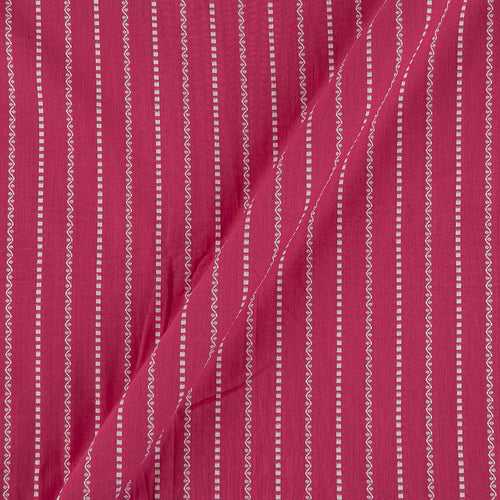 Cotton All Over Jacquard Border Candy Pink Colour 43 Inches Width Fabric