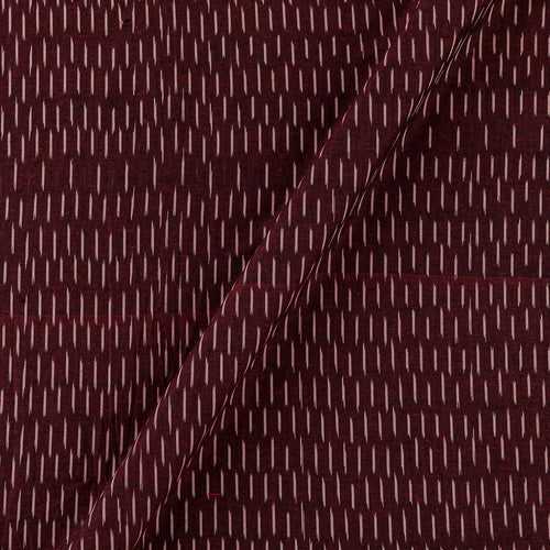 Cotton Ikat Maroon X Black Cross Tone Washed Fabric Cut Of 0.70 Meter