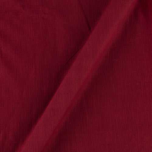 Slub Cotton Maroon Colour 42 Inches Width Fabric