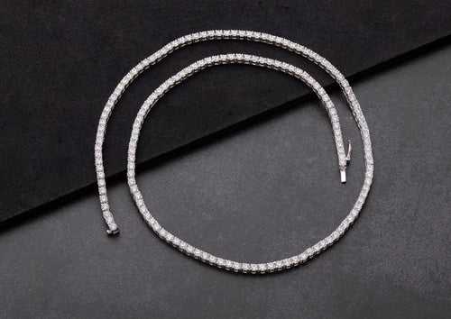 White Round Tennis Chain - 3MM