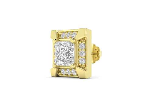Valiant Princess Solitaire Stud for Him (Gold) (1 Pc Only)