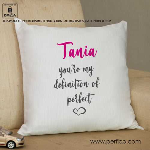 Definition of Perfect © Personalized Cushion for Wife