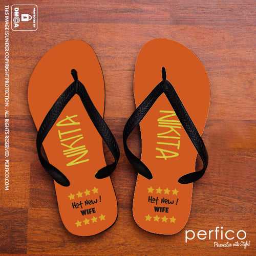 Hot New Wife © Personalized Flip Flops