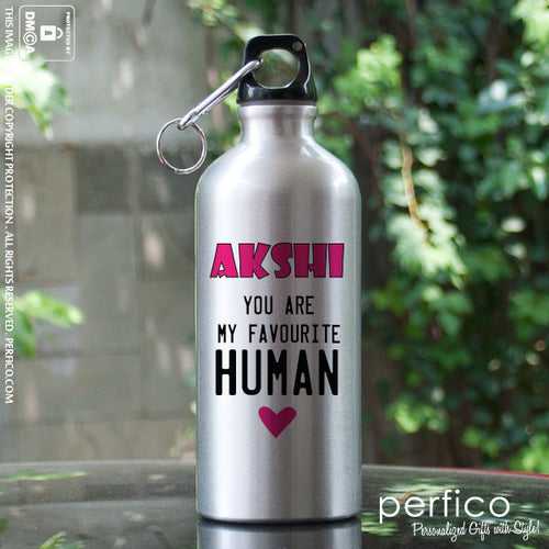 Favourite Human © Personalized Water Bottle for Girlfriend