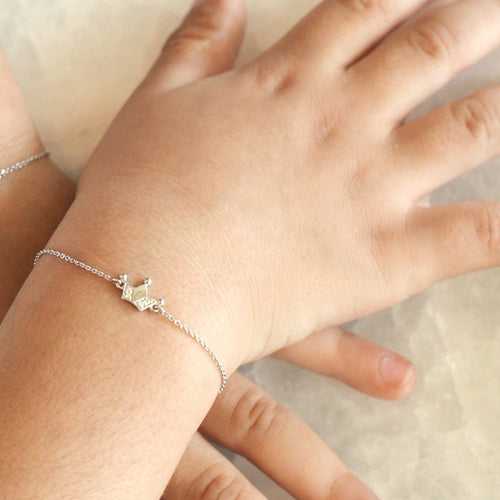 Baby Crown Diamond Chain Bracelet