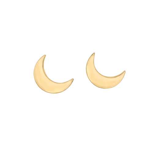 Baby Gold Moon Studs