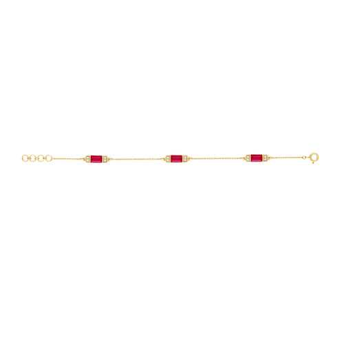 KAJ Ruby and Diamond Chain Bracelet