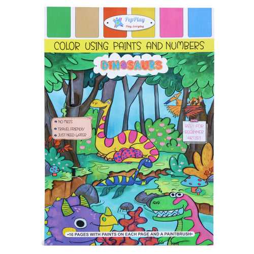 Dinosaurs Coloring Book- Color Using Paint & Numbers