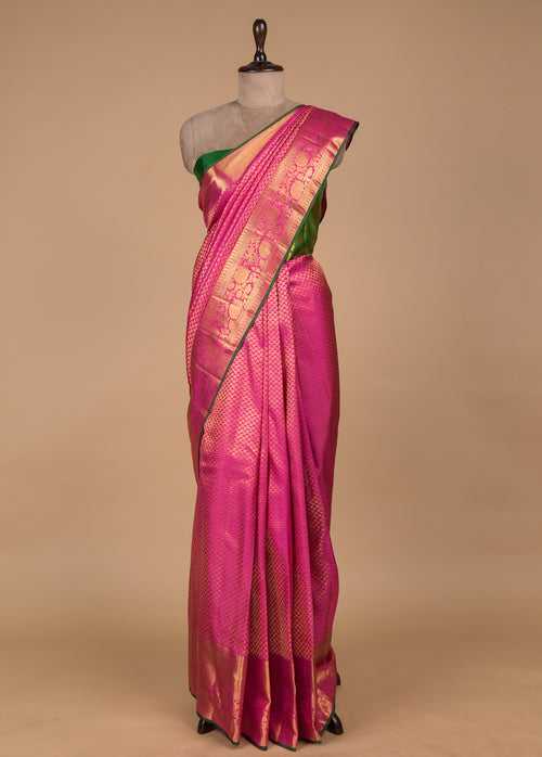 Pink Silk Kanjeevaram Saree