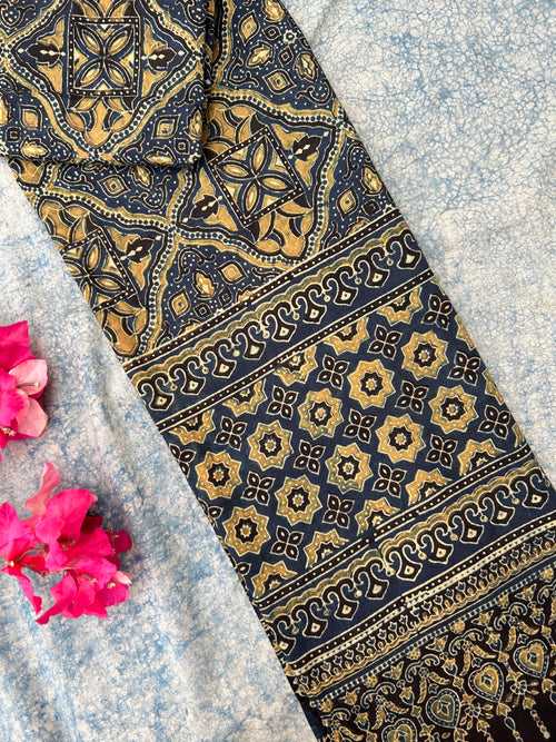 Natural Dyes Hand Block Ajrakh Dupatta