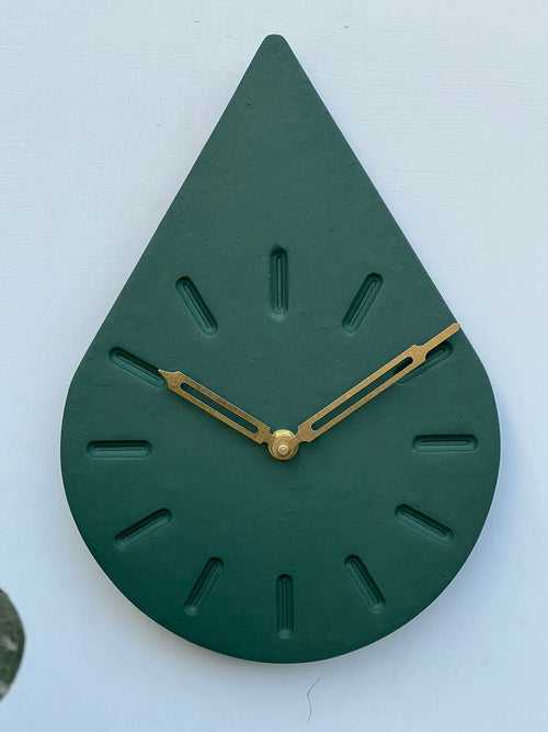YC Droplet Clock- Royal Green
