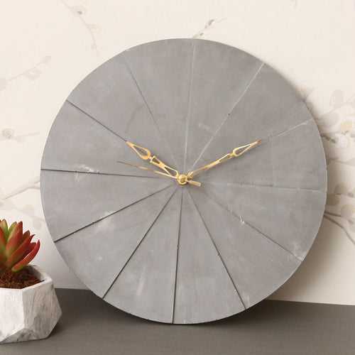 Grey 12" Minimalistic Clock