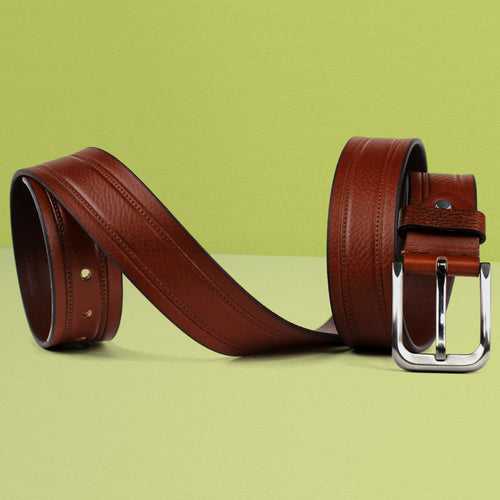 Ficuster Men Brown Genuine Leather Belt