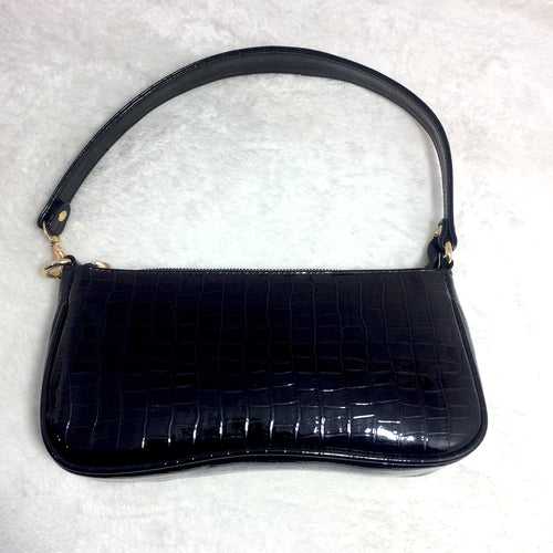 Ficuster Faux Leather Black Handbag