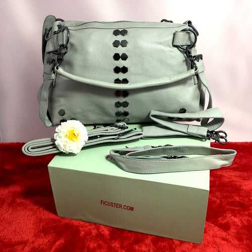 Ficuster Off White Faux Leather Handbag