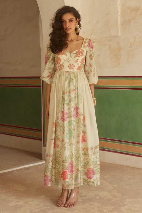 Floral Print Corset Dress
