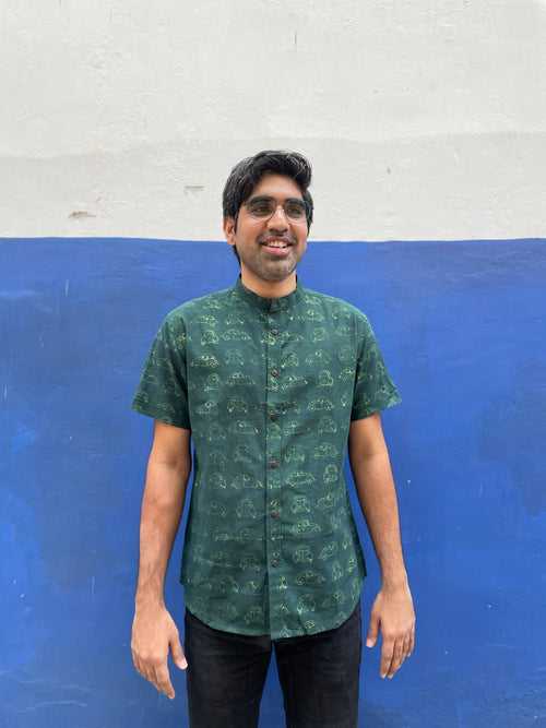 Ambassador Handblock printed Dabu Shirt