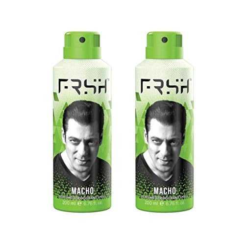 FRSH Perfumed Dedorant Body Spray Macho- 200ml For Men Pack Of 2