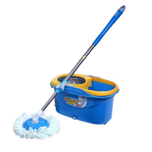 Easy Mop 360 Degree Magic Spin Mop with Stainless Steel Spinner with Wheels / Drain Plug